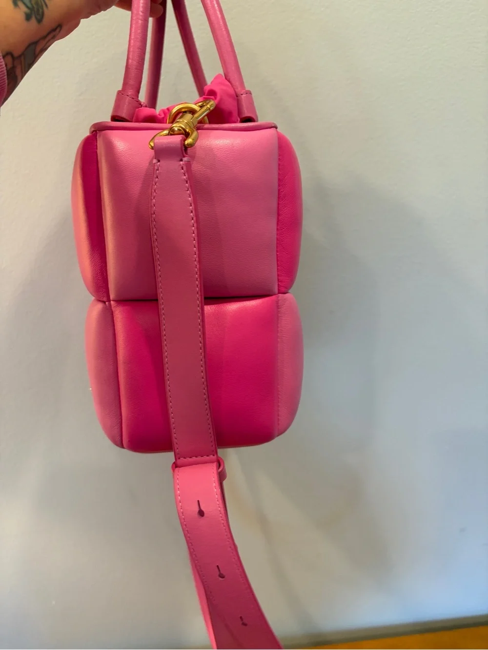 kate spade Bright Pink Woven-Block Crossbody Bag